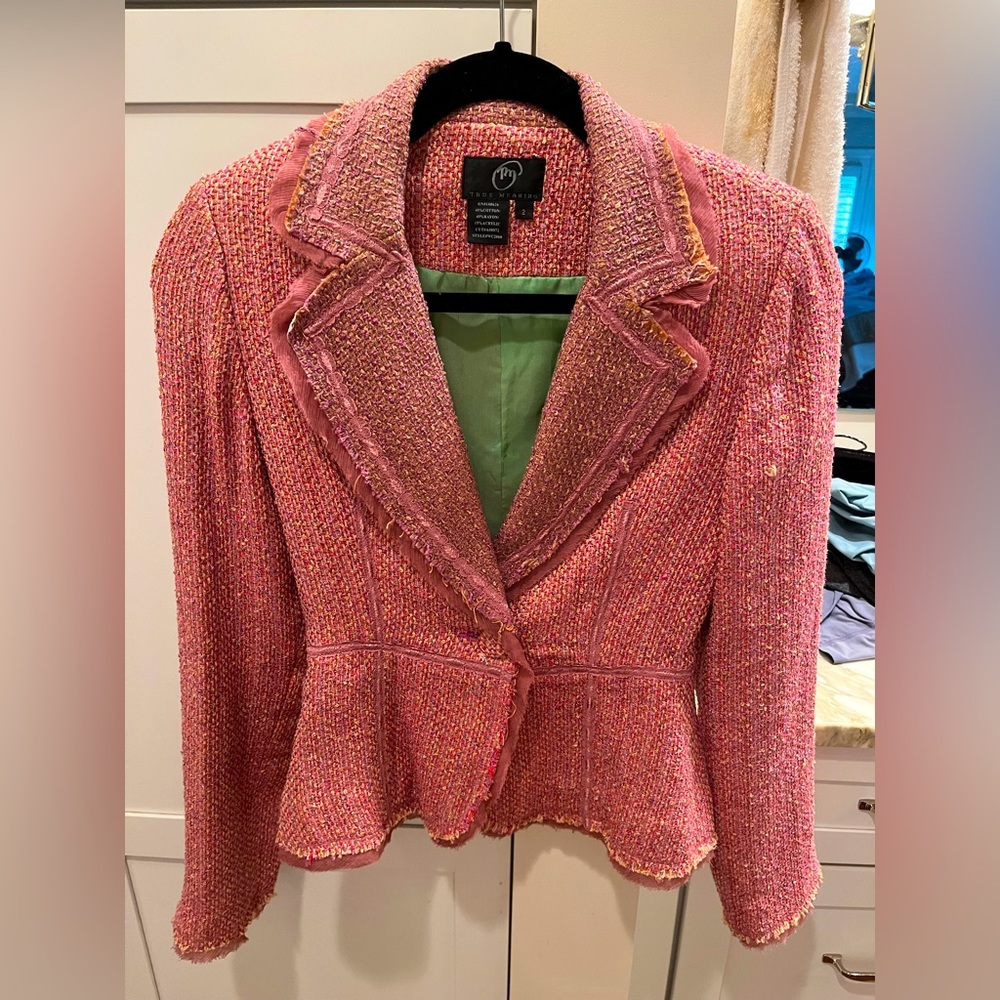 Vintage Chanel-Inspired Woven Blazer